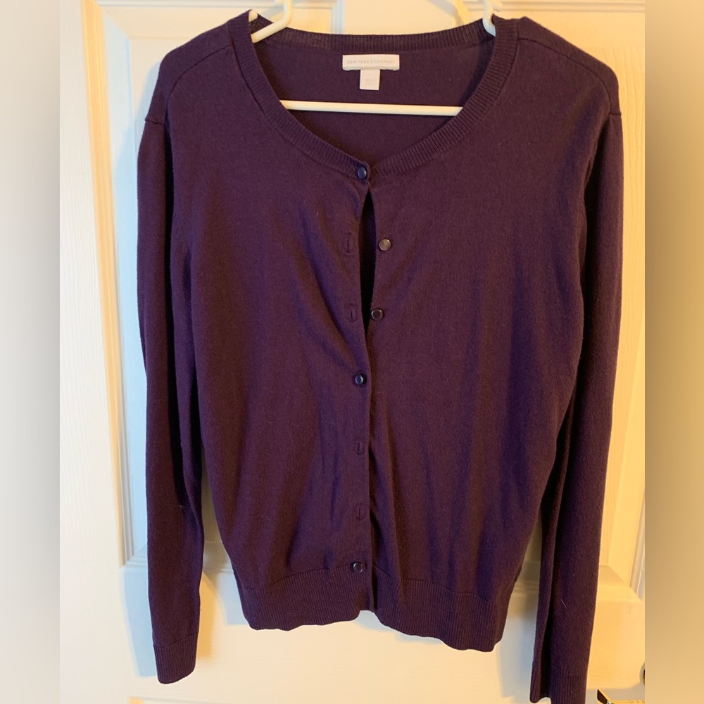 Rich purple cardigan